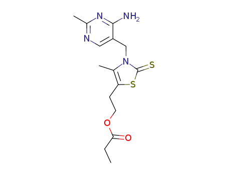 3-(4-amino-2-methyl-pyrimidin-5-ylmethyl)-4-methyl-5-(2-propionyloxy-ethyl)-3H-thiazole-2-thione
