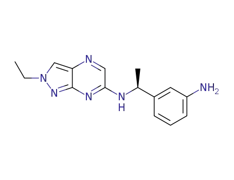 (S)-N-(1-(3-aminophenyl)ethyl)-2-ethyl-2H-pyrazolo[3,4-b]pyrazin-6-amine