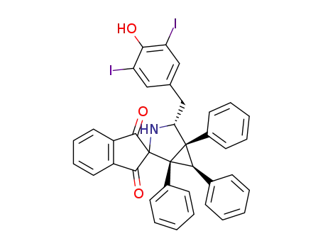 (±)-(1R,4R,5S,6R)-4-(4-hydroxy-3,5-diiodobenzyl)-1,5,6-triphenyl-3-azaspiro[bicyclo[3.1.0]hexane-2,2'-indene]-1',3'-dione