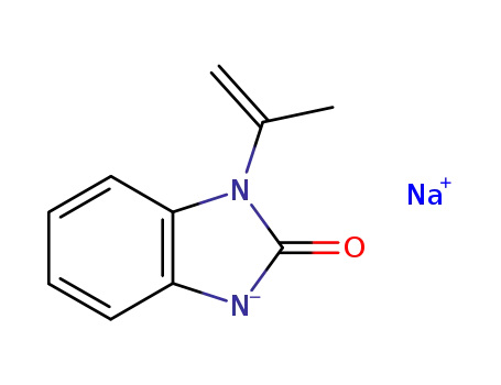 Molecular Structure of 84461-86-9 (2H-Benzimidazol-2-one, 1,3-dihydro-1-(1-methylethenyl)-, sodium salt)