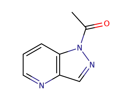 Molecular Structure of 52090-62-7 (1H-Pyrazolo[4,3-b]pyridine, 1-acetyl- (9CI))
