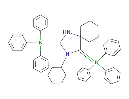 hydrogen (μ-3-cyclohexyl-1,3-diaza-spiro[4.5]deca-1,3-dienium-2,4-diyl)-hexaphenyl-bis-borate(1-)