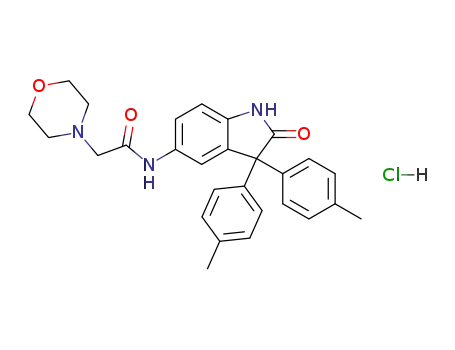 5-(2-morpholinoacetamido)-3,3-di-p-tolyl-2-indolinone hydrochloride