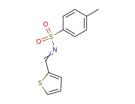 Molecular Structure of 158293-42-6 (Benzenesulfonamide, 4-methyl-N-(2-thienylmethylene)-)