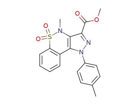 4-Methyl-5,5-dioxo-1-p-tolyl-4,5-dihydro-1H-5λ6-thia-1,2,4-triaza-cyclopenta[a]naphthalene-3-carboxylic acid methyl ester