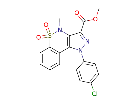 1-(4-Chloro-phenyl)-4-methyl-5,5-dioxo-4,5-dihydro-1H-5λ6-thia-1,2,4-triaza-cyclopenta[a]naphthalene-3-carboxylic acid methyl ester