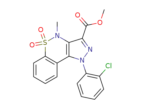 1-(2-Chloro-phenyl)-4-methyl-5,5-dioxo-4,5-dihydro-1H-5λ6-thia-1,2,4-triaza-cyclopenta[a]naphthalene-3-carboxylic acid methyl ester