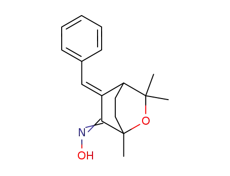 1,3,3-trimethyl-5-(phenylmethylene)-2-oxabicyclo<2.2.2>octan-6-one oxime (II)