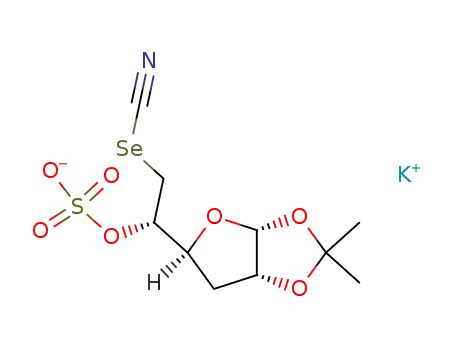 6-Se-cyano-3-deoxy-1,2-O-isopropylidene-6-seleno-5-O-sulfo-α-D-ribohexofuranose potassium salt