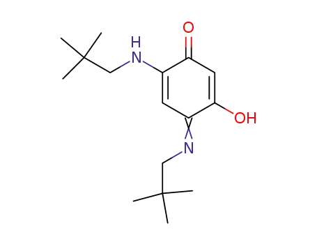 Molecular Structure of 429693-77-6 (2,5-Cyclohexadien-1-one,
2-[(2,2-dimethylpropyl)amino]-4-[(2,2-dimethylpropyl)imino]-5-hydroxy-)