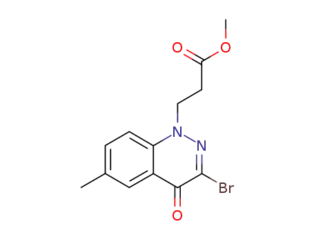 3-(3-Bromo-6-methyl-4-oxo-4H-cinnolin-1-yl)-propionic acid methyl ester