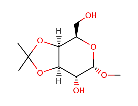 Molecular Structure of 40269-01-0 (Methyl 3,4-O-Isopropylidene-α-D-galactopyranoside)