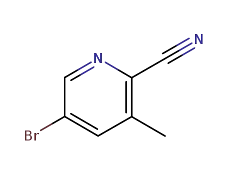 Molecular Structure of 156072-86-5 (5-bromo-3-methylpicolinonitrile)
