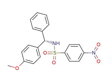 Molecular Structure of 840529-68-2 (Benzenesulfonamide, N-[(S)-(4-methoxyphenyl)phenylmethyl]-4-nitro-)