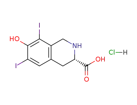 (S)-7-hydroxy-6,8-diiodo-1,2,3,4-tetrahydroisoquinoline-3-carboxylic acid hydrochloride