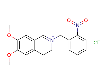 3,4-dihydro-6,7-dimethoxy-2-[(2-nitrophenyl)methyl]isoquinolinium chloride