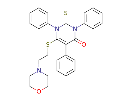 6-(2-morpholin-4-yl-ethylsulfanyl)-1,3,5-triphenyl-2-thioxo-2,3-dihydro-1H-pyrimidin-4-one