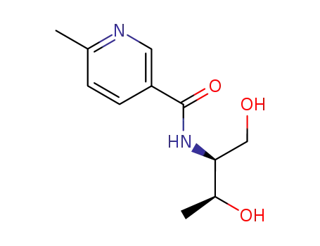 Molecular Structure of 672291-92-8 (3-Pyridinecarboxamide,
N-[(1S,2S)-2-hydroxy-1-(hydroxymethyl)propyl]-6-methyl-)