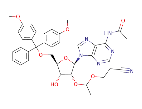 N-(9-{5-[bis-(4-methoxy-phenyl)-phenyl-methoxymethyl]-3-[1-(2-cyano-ethoxy)-ethoxy]-4-hydroxy-tetrahydro-furan-2-yl}-9H-purin-6-yl)-acetamide