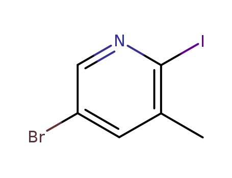 Molecular Structure of 376587-52-9 (5-Bromo-2-iodo-3-methylpyridine)