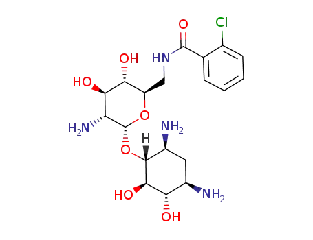 N-[(2R,3S,4R,5R,6R)-5-Amino-6-((1R,2R,3S,4R,6S)-4,6-diamino-2,3-dihydroxy-cyclohexyloxy)-3,4-dihydroxy-tetrahydro-pyran-2-ylmethyl]-2-chloro-benzamide