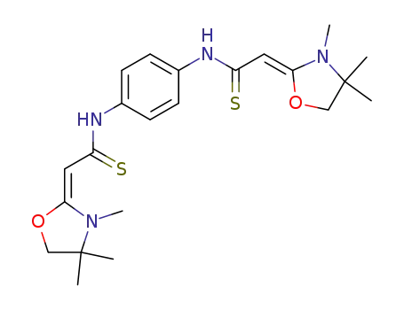 2-(3,4,4-trimethyl-oxazolidin-2-ylidene)-N-{4-[2-(3,4,4-trimethyl-oxazolidin-2-ylidene)-thioacetylamino]-phenyl}-thioacetamide