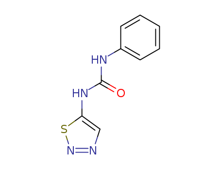 51707-55-2,5-Phenylcarbamoylamino-1,2,3-thiadiazole,1,2,3-Thiadiazole,urea deriv.;1-Phenyl-3-(1,2,3-thiadiazol-5-yl)urea;Avguron;Dropp;Dropp SC;Lift;N-Phenyl-N'-1,2,3-thiadiazol-5-ylurea;SN 49537;TAG (plant growthregulator);TDZ;5-Phenylcarbamoylamino-1,2,3-thiadiazole;