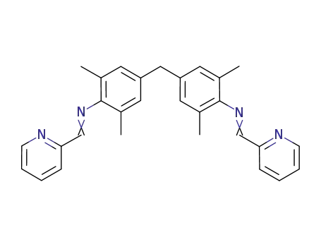 Molecular Structure of 500697-36-9 (Benzenamine, 4,4'-methylenebis[2,6-dimethyl-N-(2-pyridinylmethylene)-)