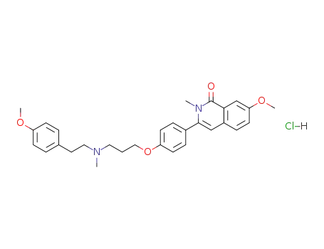 2-Methyl-3-[4-(3-(N-4-methoxyphenethyl-N-methyl-amino)-propoxy)-phenyl]-7-methoxy-isoquinolin-1(2H)-one hydrochloride