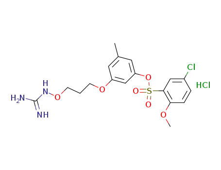 3-[3-(5-chloro-2-methoxyphenylsulfonyloxy)-5-methylphenoxy]propoxyguanidine hydrochloride