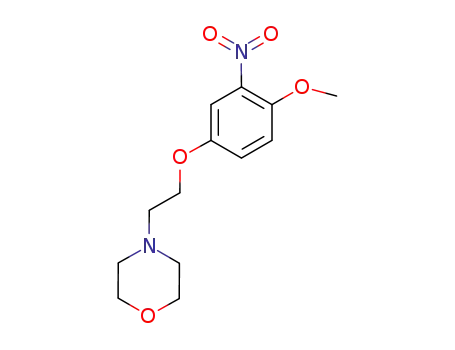 Molecular Structure of 761440-70-4 (Morpholine, 4-[2-(4-methoxy-3-nitrophenoxy)ethyl]-)
