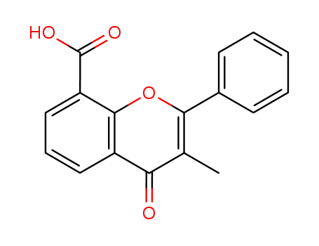Molecular Structure of 3468-01-7 (3-Methylflavone-8-carboxylic acid)