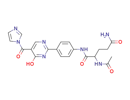 2-[4-(N-acetyl-DL-glutaminylamino)phenyl]-4-hydroxy-5-pyrimidine carboxylic acid imidazolide