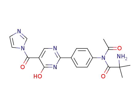 2-[4-(N-acetyl-alpha-aminoisobutyrylamino)phenyl]-4-hydroxy-5-pyrimidine carboxylic acid imidazolide