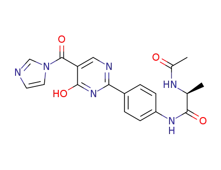2-[4-(N-acetyl-L-alanylamino)phenyl]-4-hydroxy-5-pyrimidine carboxylic acid imidazolide