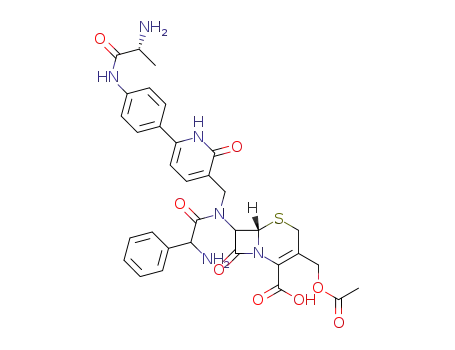 N-[6-[4-(D-alanylamino)phenyl]-1,2-dihydro-2-oxonicotinyl]-7-[D-2-amino-2-phenylacetamido]-3-acetoxymethyl-3-cephem-4-carboxylic acid