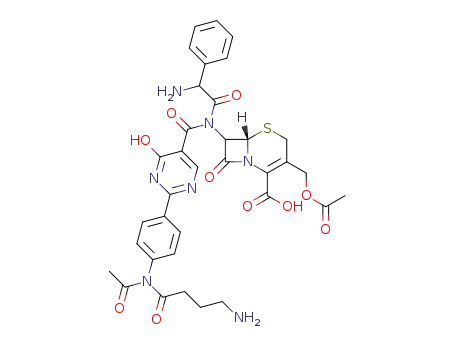 N-[2-[4-(N-Acetyl-γ-aminobutyrylamino)phenyl]-4-hydroxy-5-pyrimidinylcarbonyl]-7-[D-2-amino-2-phenylacetamido]-3-acetoxy-methyl-3-cephem-4-carboxylic acid