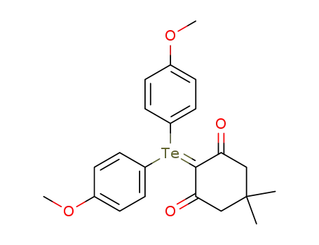Molecular Structure of 57857-72-4 (Telluronium, bis(4-methoxyphenyl)-,
4,4-dimethyl-2,6-dioxocyclohexylide)