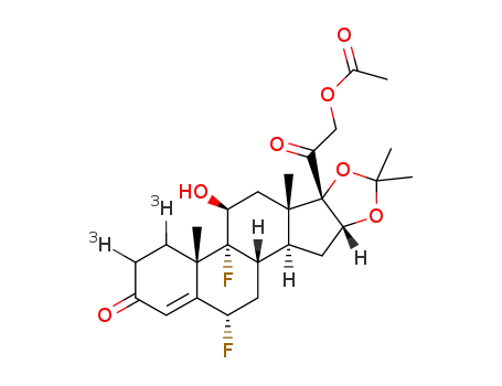 [1,2-(3)H]-21-acetoxy-6α,9α-difluoro-11β-hydroxy-16α,17-[(1-methylethylidene)bis(oxy)]pregn-4-ene-3,20-dione