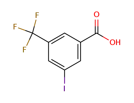 Molecular Structure of 28186-62-1 (Benzoic acid, 3-iodo-5-(trifluoromethyl)-)