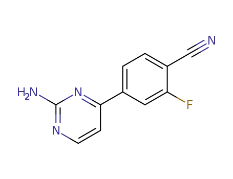 4-(2-amino-4-pyrimidinyl)-2-fluorobenzonitrile