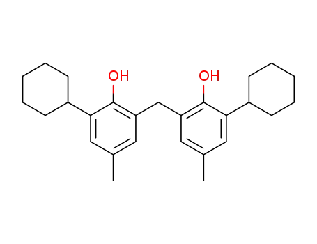 Molecular Structure of 4066-02-8 (2,2'-Methylenebis(6-cyclohexyl-4-methyl)phenol)