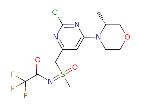 N-[({2-chloro-6-[(3R)-3-methylmorpholin-4-yl]pyrimidin-4-yl}methyl)(methyl)oxido-λ6-sulfanylidene]-2,2,2-trifluoroacetamide