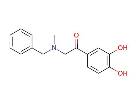 Molecular Structure of 36467-25-1 (2-(BenzylMethylaMino)-3',4'-dihydroxyacetophenone)
