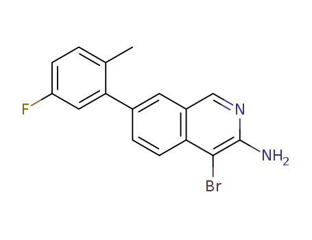 4-bromo-7-(5-fluoro-2-methylphenyl)isoquinolin-3-amine