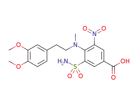 4-{[2-(3,4-dimethoxyphenyl)ethyl](methyl)amino}-3-nitro-5-sulfamoylbenzoic acid