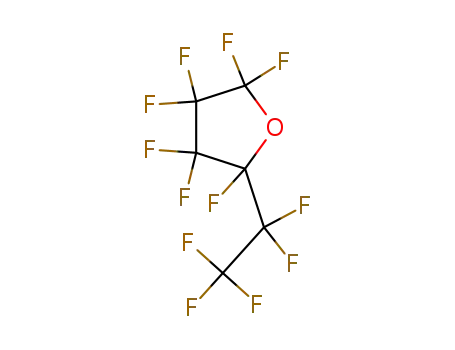 Molecular Structure of 356-48-9 (Furan, 2,2,3,3,4,4,5-heptafluorotetrahydro-5-(pentafluoroethyl)-)