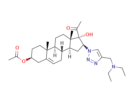3β-acetoxy-16β-{4-[(diethylamino)methyl]-1H-1,2,3-triazol-1-yl}-17α-hydroxypregn-5-en-20-one