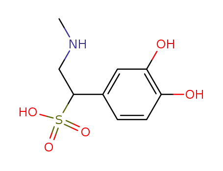 (+/-)-epinine β-sulfonate < (+/-)-N-methyl-2-(3,4-dihydroxyphenyl)ethylammonium-2-sulfonate >