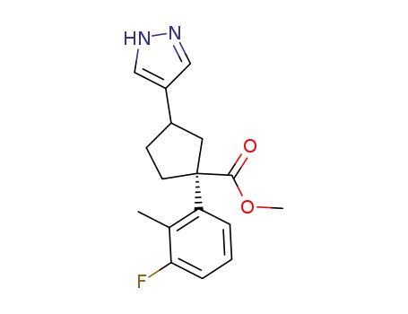 (S)-methyl 1-(3-fluoro-2-methylphenyl)-3-(1H-pyrazol-4-yl)cyclopentanecarboxylate